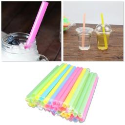 100pcs Grandes canudos Cores Misturadas Para Pérola Bolha Leite 20cm x 1cm Bar Acessórios Chá Smoothie Party Plastic - Image 6