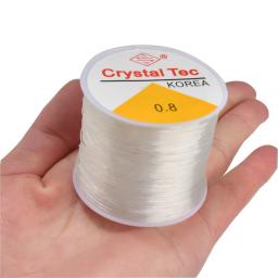 Elastic Crystal Beading Fio Cordas, cabo de estiramento para Artesanato Colar e Pulseira, 0.5mm-1.5mm, 35-50m por carretel - Image 5