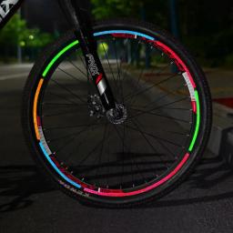 Adesivos reflexivos para mtb bicicleta roda, 6 cores, fita adesiva, decoração aro, acessórios ciclismo - Image 4