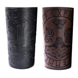 Armadura medieval homem cosplay aquecedores de braço laço-up viking pirata cavaleiro gauntlet pulseira bracer steampunk acessórios - Image 2