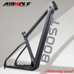 2023 airwolf quadro de carbono mtb 29 mountain bike hardtail quadros 148*12mm através do eixo impulso 29er * 2.45 Polegada mtb bicicleta quadro - Image 1