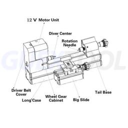 Mini Torno de Metal para Madeira DIY Modelo de Máquina de Ferramenta para Madeira Máquina de Ferramenta Elétrica AC100~240V, 60w 20000r/min Motor  36W Mini Torno Universal Motorizado para Metalurgia DIY CNC Ferramenta - Image 6