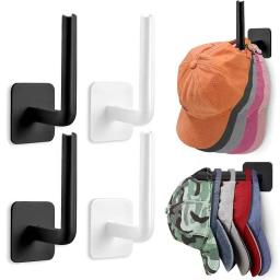 2/4/6 pçs titular boné rack para bonés de beisebol ganchos adesivos para parede cabide armazenamento sem perfuração chapéu exibição organizador - Image 1