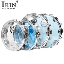 IRIN-Tambourine Tom ajustável Hand Held Drum para crianças, linha dupla Jingle Drum, brinquedos musicais, instrumento de percussão, 8,10" - Image 1