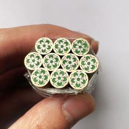 Mosaico Pin Rivet para punho de faca, flor colorida, resina enchendo mosaicos, tubo de latão, prego decorativo, comprimento 60mm, 8mm - Image 5