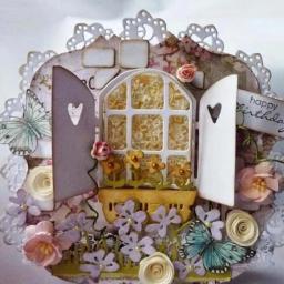Corte de metal Morre para Janela e Flores Decoração, Cut Die Mold, Scrapbook Paper Craft, Knife Blade Punch Stencils - Image 1