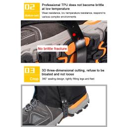 Impermeável e windproof polainas para esqui ao ar livre, camping, caminhadas, escalada, botas de neve, botas para ciclismo - Image 6