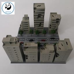 Construção Modelo Miniatura Damaged High-Rise House, Paisagem Militar, Layout Diorama Kit, Batalha, 1Pc, 1:300 - Image 4