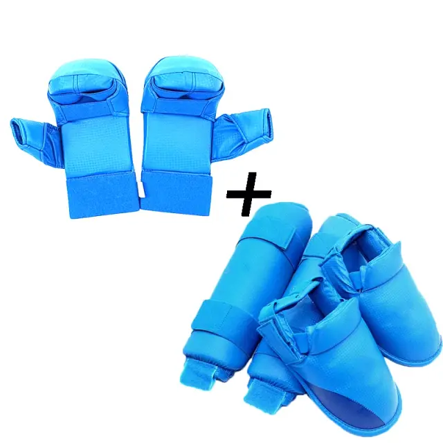 Equipamento Completo de Karatê Infantil: Protetores de Pernas e Pés, Caneleiras, Luvas de Karatê e Boxe para Todos os Gêneros
