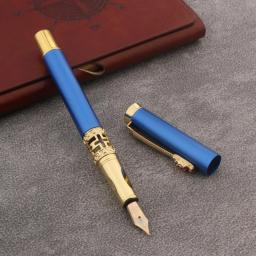 Escritório estudante caligrafia clássico escrever 3035 matte Blue FOUNTAIN PEN - Image 1