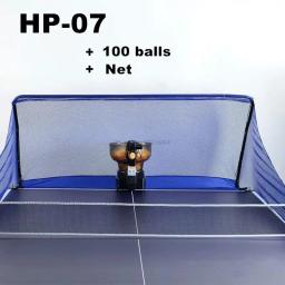 Robô automático do instrutor do Ping Pong do tênis de mesa, máquina para a bola do treinamento com 100 bolas e recicla a rede, HP-07 - Image 1