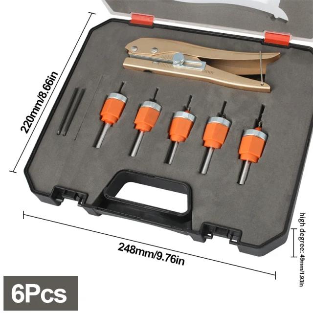 Conjunto de Brocas Forstner com Borda para Perfuração e Extração de Parafuso em Madeira
