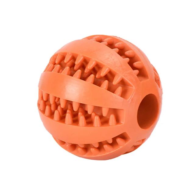 Borracha Natural Pet: Brinquedo Mastigável e Bola Interativa para Limpeza Dental de Cães, 5cm Extra Resistente