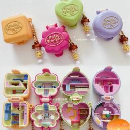 Bandai Polly Pocket Series 2 Caixa de Tesouro Charme Reimpressão 4pcs Figura de Ação Modelo Presentes Decoração Em Estoque - Image 1