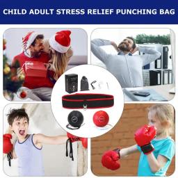 Equipamento de bola de boxe para iniciantes, faixa de cabeça para reflexo, suprimentos de fitness interno, treinador portátil de boxe para pátio - Image 6