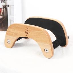 Suporte de guitarra criativo de alta qualidade, madeira de faia, suporte de guitarra com almofadas de esponja protetoras, portátil, suporte de guitarra feito de madeira - Image 1