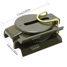 Bússola militar portátil para acampamento ao ar livre, Folding Len, Exército Verde, Caminhadas, Sobrevivência, Viagem, Navegação Precisa, Ferramenta de Expedição - Image 4