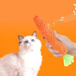 Carrot Sound Pet Toy Resistente a mordida, Corda de papel, Arranhador, Limpar os dentes, Jogo interativo - Image 2