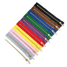YKK-Metal Zipper para costura, dourado decorativo água Drop Slider, Pull Close End Craft, acessório DIY Bag, 3 #, 12, 15, 20cm, 100pcs por lote - Image 1