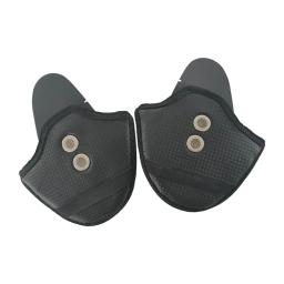 PU couro motocicleta capacete Earmuffs, proteção auricular durável, prático, 2pcs - Image 1