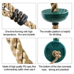Corda de escalada fitness para crianças, com plataformas e assento de balanço de disco, conjunto de balanço ao ar livre, brinquedo de jardim, acessórios para playground - Image 4