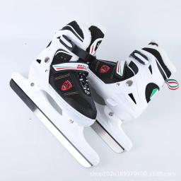 Patins de gelo com velocidade ajustável unisex, Patines adulto, Tamanho retrátil Sapatos de hóquei, Sapatos de skate de lâmina grossa - Image 3