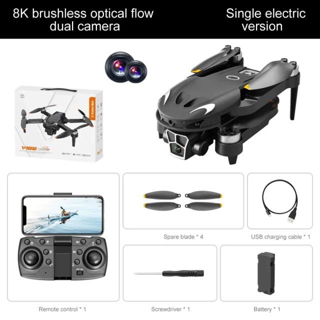V166 Drone com Câmeras Duplas 8K 4K