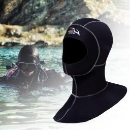 Chapéu de natação de neoprene com ombro para homens e mulheres, Capuz de mergulho, Traje para natação e mergulho, 3mm - Image 3