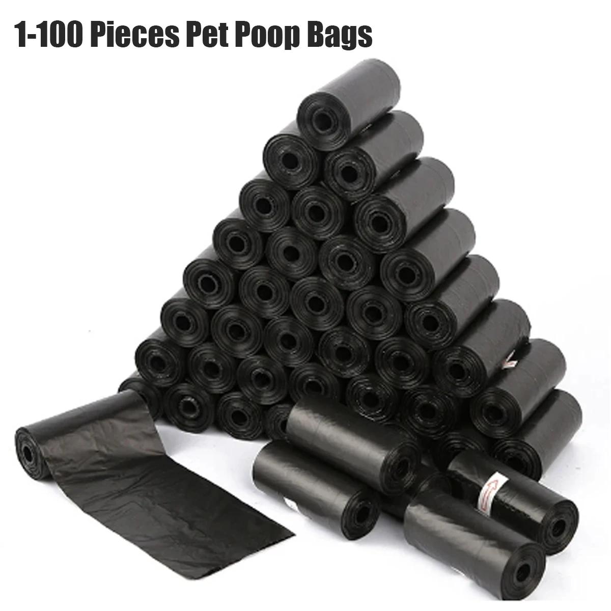 Biodegradável Pet Cocô Sacos com Breakpoint, Cão e Gato Cocô Sacos, grosso, Limpeza ao ar livre, Puppy Pooper Scooper, 1 Rolo, 100Rolls - Image 1