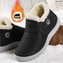 Botas masculinas de neve ao ar livre sapatos masculinos plus size botas de inverno sapatos de pelúcia botas masculinas à prova dwaterproof água calçados masculinos sapatos de trabalho - Image 2