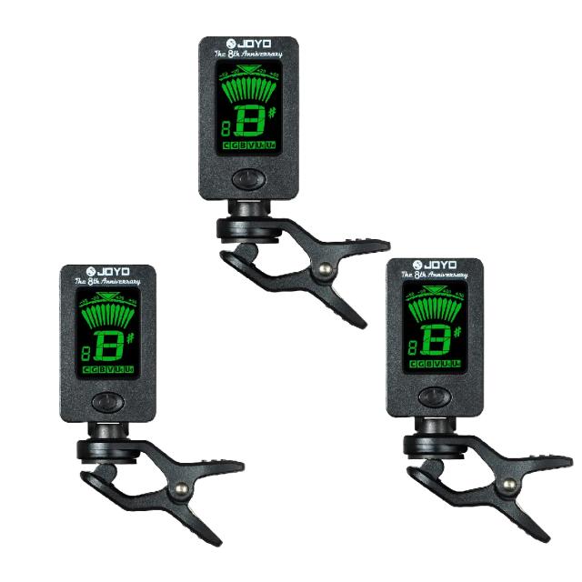 Sintonizador Digital JOYO JT-01 Clip-on para Guitarra, Ukulele e Violino com Display LCD e Frequência Precisos