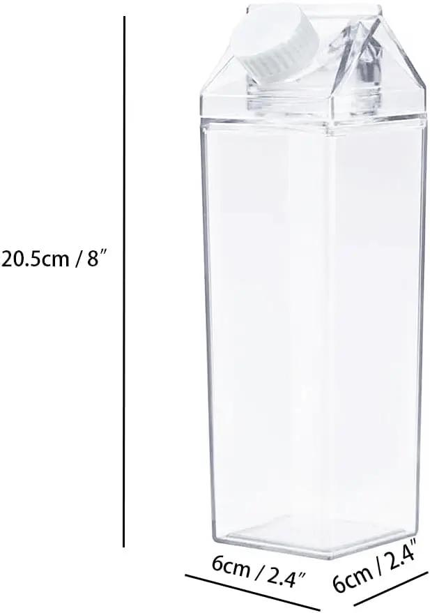 Garrafa de Água Transparente Reutilizável para Bebidas em Viagens e Acampamentos