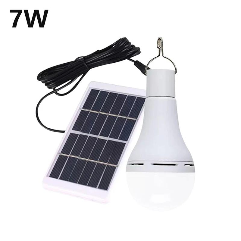 Led solar lâmpada de luz impermeável ao ar livre 5v usb cobrado pendurado emergência luz solar alimentado portátil poderosa casa interior - Image 1