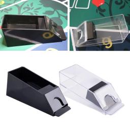 Suporte De Cartão De Deck De Negociante De Poker Transparente Preto, Acessórios De Jogos De Mesa, Texas Hold'em, Black Jack Sapato De Negociação - Image 6