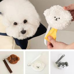 Dispensador de pelúcia com design adorável dos desenhos animados, bolsa para cães, porta-animais na moda, bijou fofo, pet de pelúcia - Image 4
