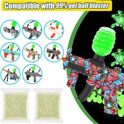 Contas de bola de água de gel luminoso recarga munição brilho no escuro bala de água de gel para blaster jogo não tóxico brinquedo diy splatter bola arma - Image 2