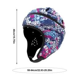 Capacete acolchoado macio da proteção principal para a juventude, chapelaria do futebol, bandeira macia do escudo, goleiro do futebol, epilepsia, queda - Image 6