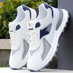 Tênis de plataforma antiderrapante respirável masculino, tênis esportivo masculino, tênis de corrida, malha versátil, marca de moda - Image 1