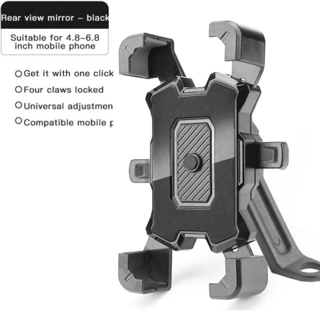 Suporte Ajustável para Telefone de Bicicleta e Motocicleta - Compatível com iPhone, Huawei e Xiaomi