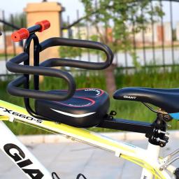 Assento de segurança montado na frente para crianças, Sela de bicicleta com pedais, MTB Road Bike Acessórios - Image 2