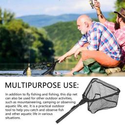 Rede de pesca dobrável com alça ergonômica, captura segura de peixes, Triângulo Fish Landing Net, Ideal para peixes - Image 5