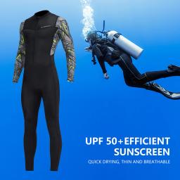 Homens Mergulho Terno À Prova Fria Protetor Solar Snorkeling Surf Swimsuit com Zíper Elástico Anti-scratch Respirável Outdoor Acessórios - Image 2