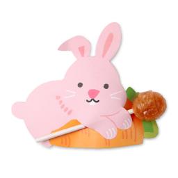 Cartões de Papel Pirulito de Páscoa para Crianças, Desenhos Animados, Coelho, Frango, Envolvendo Suprimentos De Decoração De Festa Temático, Pacote De Presentes De Doces, 50Pcs por Conjunto - Image 3