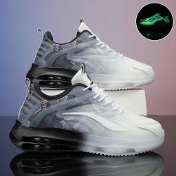 Tênis Amortecedor Respirável para Homens e Mulheres, Calçado Cesta Preta, Corrida ao Ar Livre, Esporte Casual, Basquete, Moda - Image 3