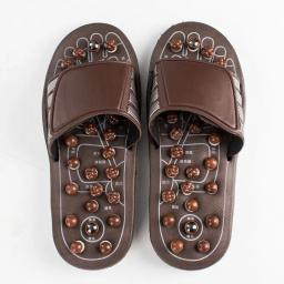 Chinelos rotadores de massagem Tai Chi para homens, chinelos domésticos antiderrapantes, pontos de acupuntura para pés, sapatos de terapia de pés espinhosos - Image 4
