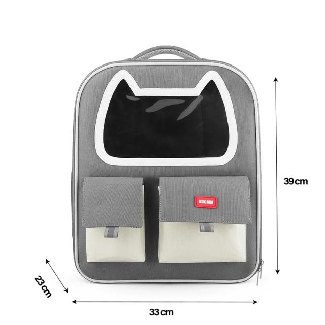 Mochila Transparente para Transporte de Animais de Estimação, Saco Respirável e Confortável para Gatos e Cães em Viagens