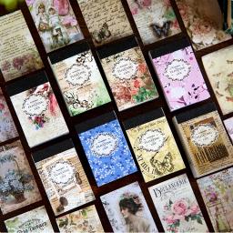 100 unidades/pacote Materiais Floral Papel Mini Livro DIY Scrapbooking Art Collage Álbum de Fotos Decor Junk Journal Craft Paper - Image 2