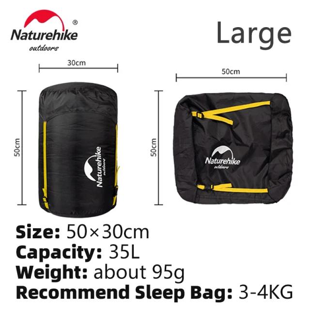 Saco de Compressão Naturehike para Saco de Dormir de 3-4kg - À Prova de Respingo e Multifuncional para Viagens e Armazenamento