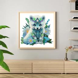 Crystal Rhinestone Painting Set, Fox Set para adulto iniciante, pintura DIY de alguma forma especial, presente de festa, 11.8x11.8 ", 30x30cm - Image 4