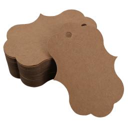 Etiquetas de papel kraft 50 peças 7x5cm etiqueta de roupas de vestuário obrigado embalagem de presente etiquetas de cartões de papel scrapbooking acessórios diy - Image 5